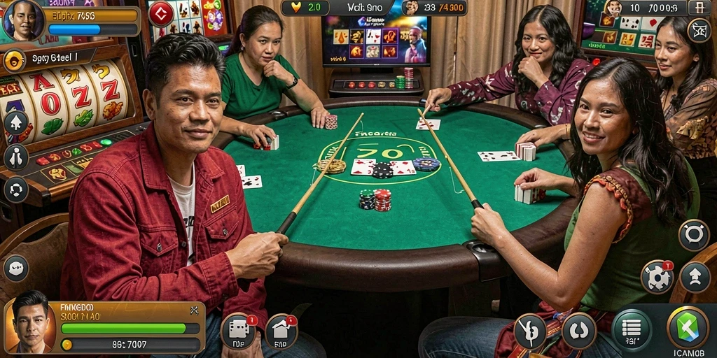 Tangkapan layar menunjukkan karakter utama dalam aksi.