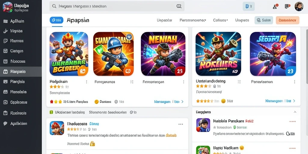 Tampilan antarmuka menarik dengan tema aqua.