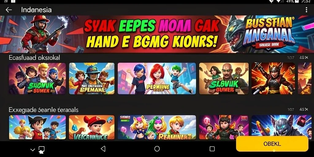 Tampilan awal yang menarik dan penuh warna.